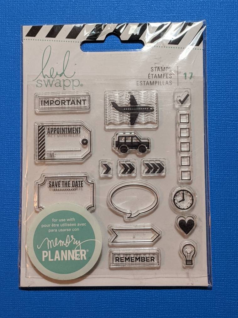 Heidi Swapp Memory Planner Clear Cling Stamp Set