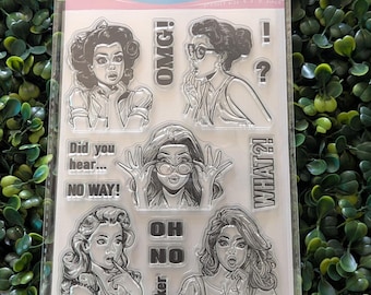 Gossip Girl Clear Cling Stamp Set