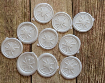Wax Seal Stickers white Spiders