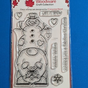 Snowman Gnome Clear Cling Stamp