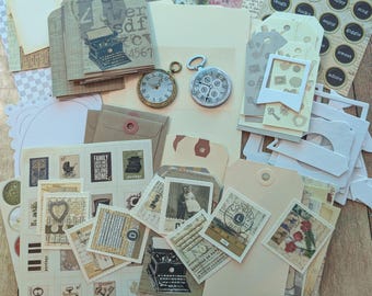 Junk Journal Ephemera, Vintage Themed, Family History Themed, Tags