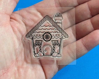 Gingerbread House Clear Cling Stamp