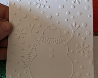 Embossed Cardstock Sheets Snowman 10ct.
