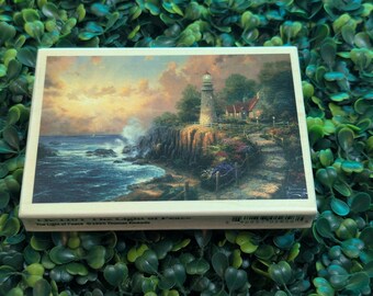 Rubber Stamp "The Light of Peace," Thomas Kinkade (1996) by Cornish Heritage Farms made in the U.S.A. USED