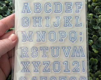 Alphabet and Numbers Clear Cling Stamp Set