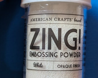 Embossing Powder, White Opaque Finish Embossing Powder