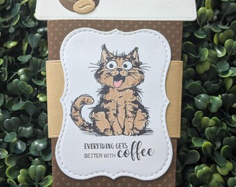 Gift Card Holder Coffee, Cat