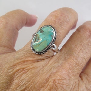 Genuine TURQUOISE Ring&gt;925 Sterling Silver Ring,Turquoise ring,Southwestern ring,Native American,Turquoise Jewelry,925 Sterling Ring