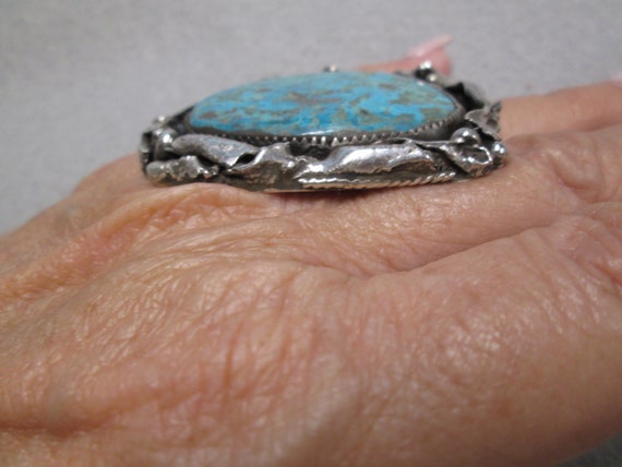 Navajo Turquoise Sterling Ring>925 Genuine MORENC… - image 4