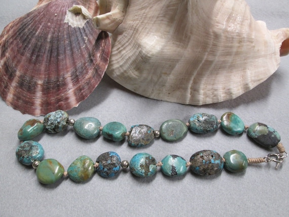 Genuine TURQUOISE Necklace>Turquoise necklace,Chu… - image 2