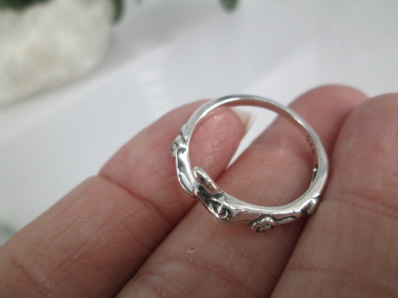 Sterling Silver SNAKE Ouroboros Ring>Tail Devoure… - image 6