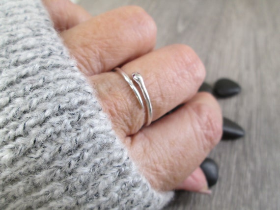 Snake Ring with Red CZ Eyes>925 Snake Silver,Ster… - image 4