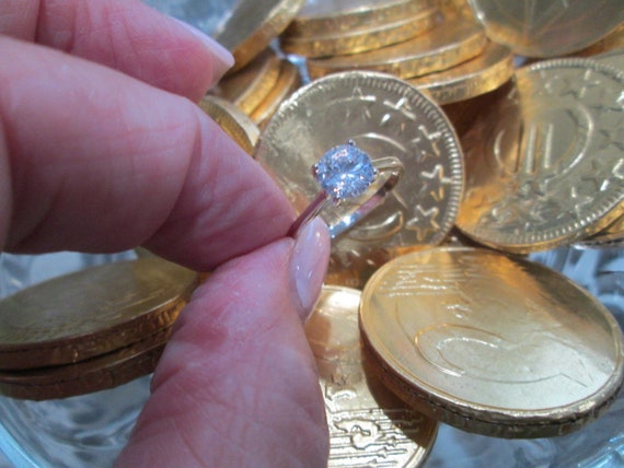 1ct. Solitaire Simulated Diamond Ring>925 Sterlin… - image 6