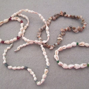GENUINE SHELL ANKLETS&gt;Shell Ankle Bracelets,Ankle Bracelet,Beach Jewelry,Summer Anklet&gt;4 Designs to Choose From&gt; Dainty&gt;9 1/2 inches long