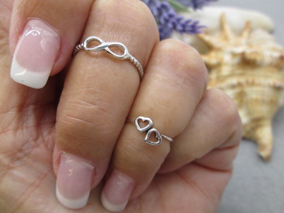 Dainty Sterling Silver INFINITY Ring>925 Infinity… - image 4