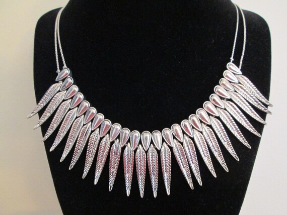 Egyptian Silver Bib Necklace Silver Collar necklace S Gem
