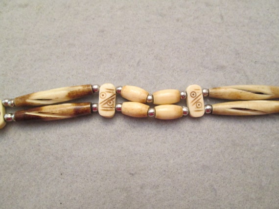 Tribal CHOKER>Wood/Resin Choker Necklace,Vintage … - image 4