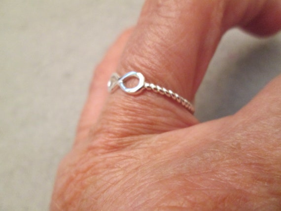 Dainty Sterling Silver INFINITY Ring>925 Infinity… - image 5