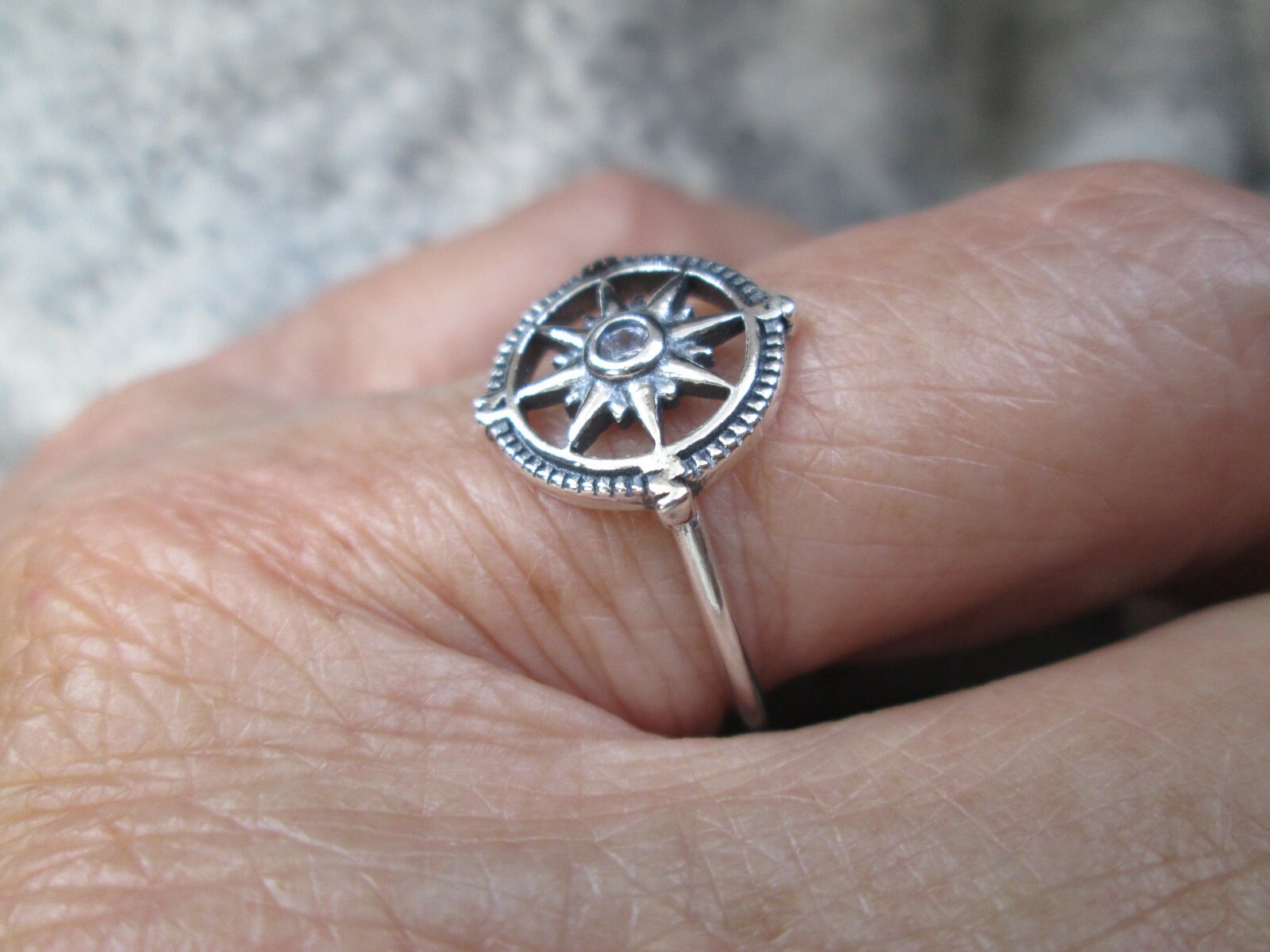Nautical Compass Ring>925 Sterling Compass Ring,nautical Ring,compass ...