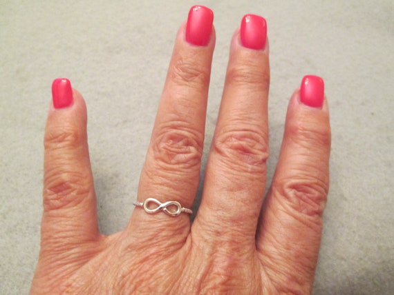 Dainty Sterling Silver INFINITY Ring>925 Infinity… - image 7