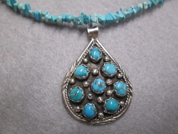Puddle Of Joyful Tears Navajo Turquoise Native American Jewelry Silver Necklace Puddle Of Joyful Tears Navajo Turquoise Native American Jewelry Silver Necklace