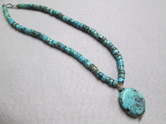 Southwestern Genuine TURQUOISE Necklace>Turquoise… - image 3
