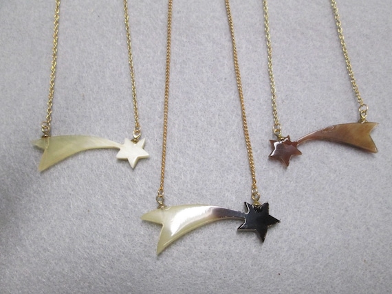 Gold "Horn" SHOOTING STAR Necklaces>Star necklace… - image 1