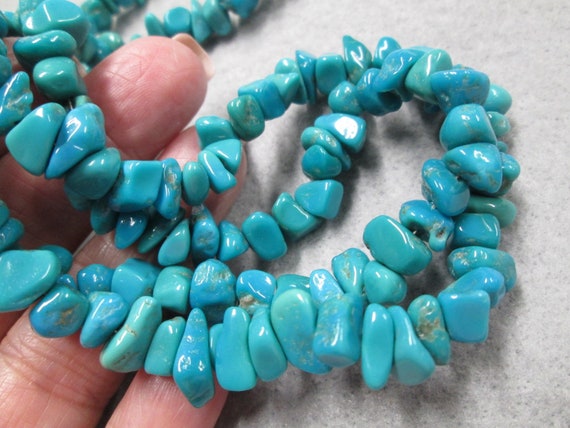 Southwestern Genuine TURQUOISE Rope Necklace>Turq… - image 1