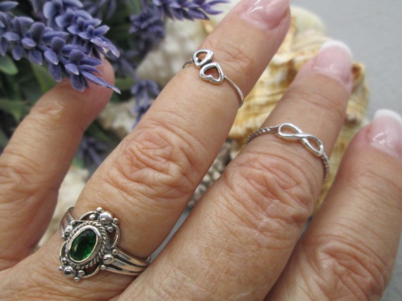 Dainty Sterling Silver INFINITY Ring>925 Infinity… - image 8