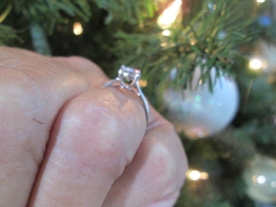 1ct. Solitaire Simulated Diamond Ring>925 Sterlin… - image 3