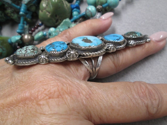 Native American Sterling Silver Genuine TURQUOISE… - image 3