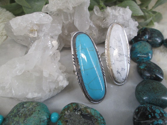Native 925 Sterling Ring>925 TURQUOISE Ring,925 White Buffalo Ring>Native  Ring>Hallmarked,Southwestern 925 Ring,925 American Tribal Ring