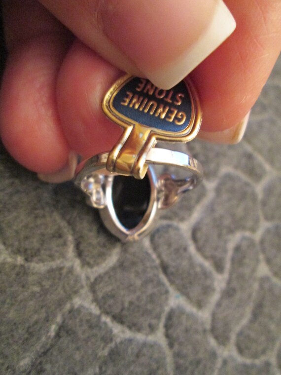 925 STERLING Silver Genuine ONYX Ring>925 Onyx ri… - image 10