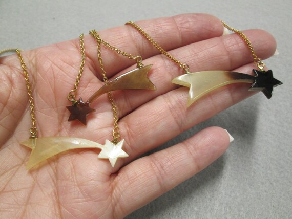Gold "Horn" SHOOTING STAR Necklaces>Star necklace… - image 3