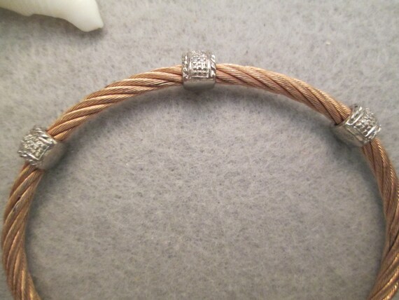 Rose Gold over Stainless Steel & 925 Sterling Bra… - image 3