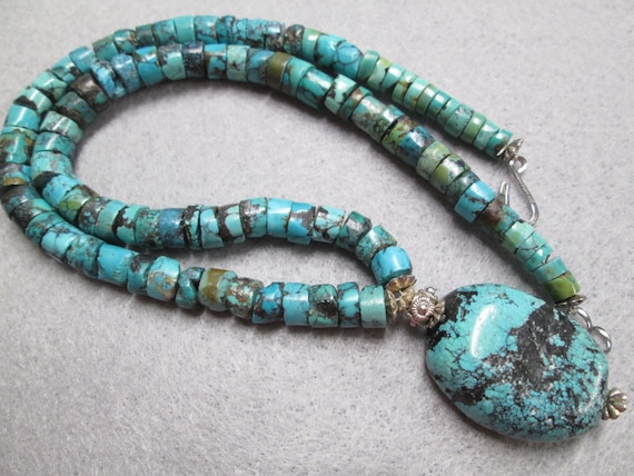 Southwestern Genuine TURQUOISE Necklace>Turquoise… - image 1