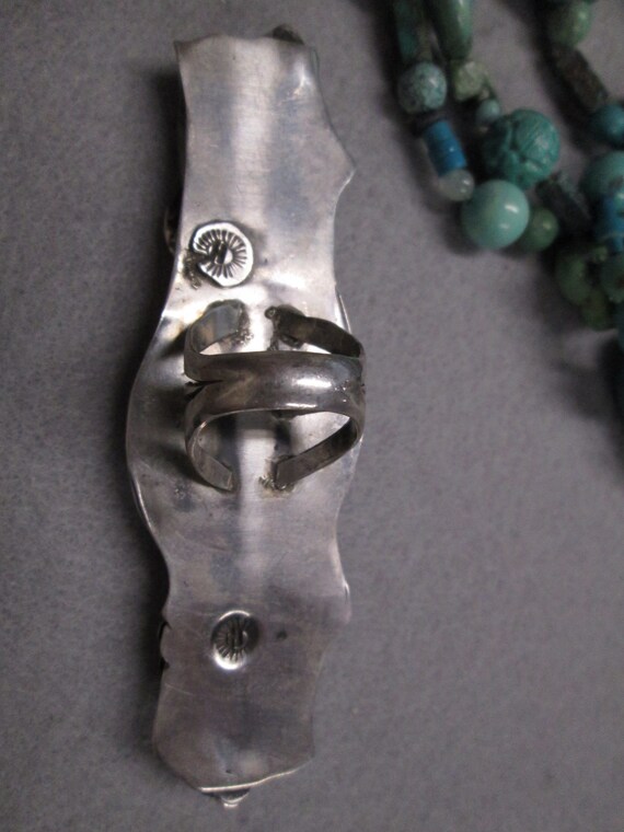 Native American Genuine Turquoise SNAKE Ring>925 … - image 5