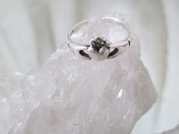925 Sterling CLADDAGH TOE/Midi Ring>ADJUSTABLE>To… - image 3
