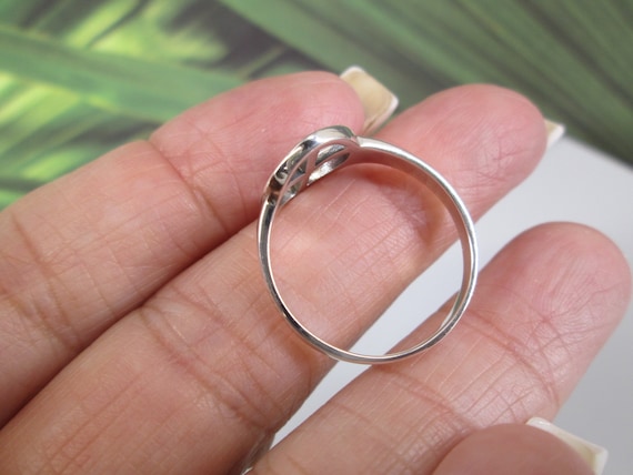 Solid Sterling Silver PEACE SIGN Ring>Vintage Pea… - image 5
