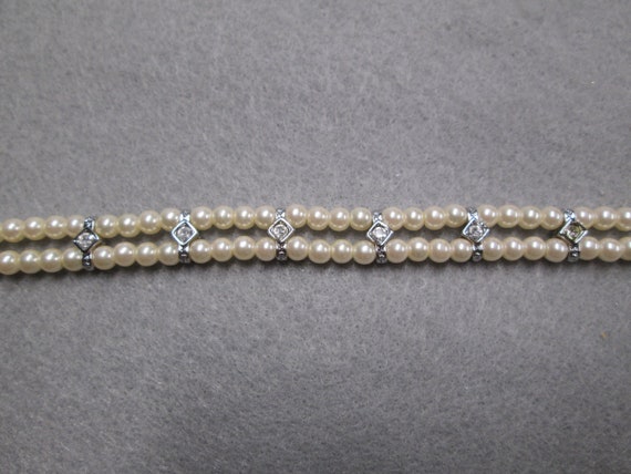 Distinctive PEARL Choker with Tiny Rhinestones>Pe… - image 2