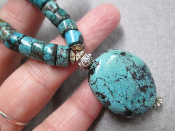 Southwestern Genuine TURQUOISE Necklace>Turquoise… - image 2