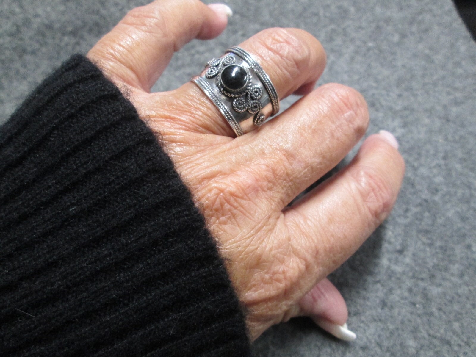 Onyx Ringsolid 925 Sterling Silver Balinese Wide Band With Onyx925 Wide Ring,925 Onyx Ring,925 Sterling Wide Band,925 Bali Ring,925, Boho - Etsy Onyx Ringsolid 925 Sterling Silver Balinese Wide Band With Onyx925 Wide Ring,925 Onyx Ring,925 Sterling Wide Band,925 Bali Ring,925, Boho - Etsy