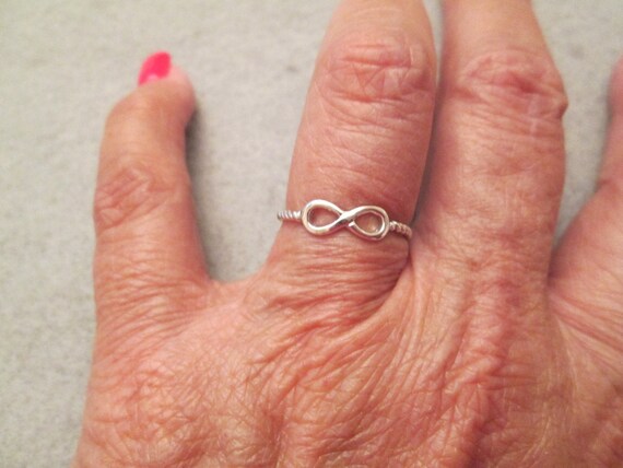 Dainty Sterling Silver INFINITY Ring>925 Infinity… - image 2