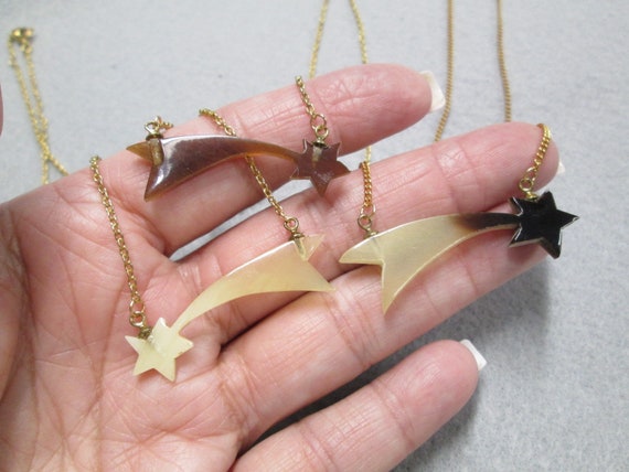 Gold "Horn" SHOOTING STAR Necklaces>Star necklace… - image 5