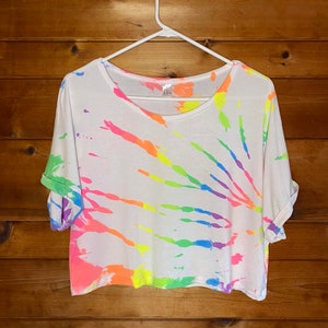 Neon Tie Dye Crop Top