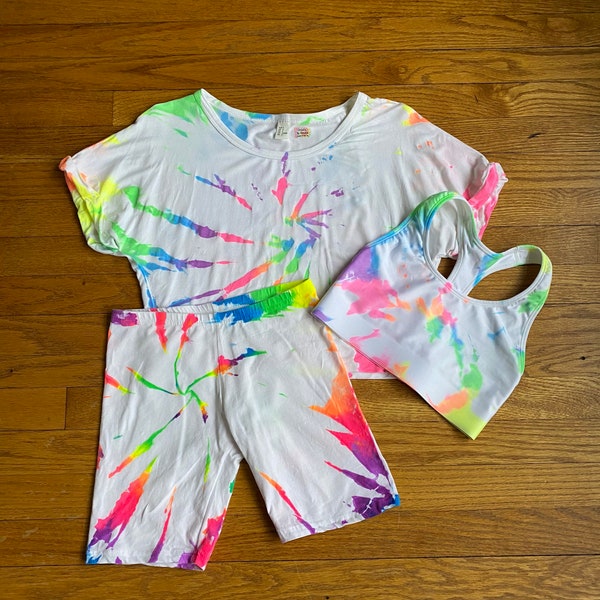 Matching Neon Tie Dye Outfit