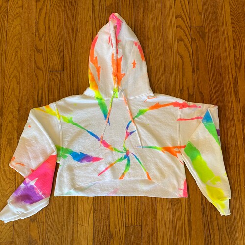 neon tie dye hoodie