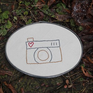Camera Embroidery Hoop Art