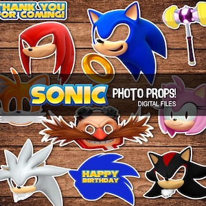 Rekwizyty do zdjęć Sonic, cyfrowe, do druku