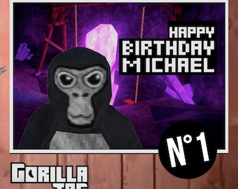 Gorilla Tag personalized Birthday party banner